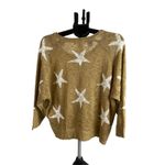 Star Mod on Trend size small sweater star pattern Gold Photo 2