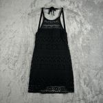 Robin Piccone Swim Cover Up Women Small Black Lace Trim Romantic Swim Neutral Photo 1