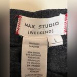 Max Studio  Women’s Weekend Black Heathered Pants Leggings - Size Large - GUC Photo 5