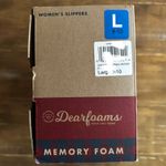 Dearfoams Women's Memory Foam Quilted Scuff Slippers Oatmeal Heather Wool Blend L 9-10 Photo 5