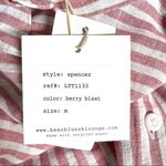 Beach Lunch Lounge Spencer pink and white button down shirt Photo 14