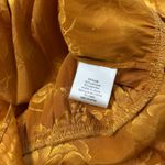 RONNY KOBO Top Womens Large Silk Satin Mustard Yellow Gold Floral Holiday Office Photo 9
