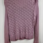 DKNY Womens Long Sleeved Buttoned Round Neck Cardigan Purple w/sparkle Sz L Photo 1