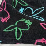 Playboy Rare Fuzzy Bunny Shorts Womens Size Large Black Original 2000s Photo 3