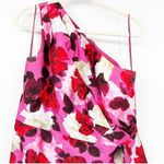 Theia Zibeline NEW floral One Shoulder Gown size 8 Pink Photo 5