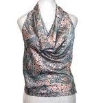 Ro & De ANTHROPOLOGIE  Paisley Halter Top M Pink/Blue NWT Photo 2