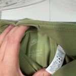 Nike Green Cotton Blend Embroidered Swoosh Ankle Crop Leggings XS Athleisure Gym Photo 3