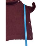 Vince Cowl Neck Button Detail Wool Yak Blend Sweater Burgundy Oversized Luxury M Photo 9
