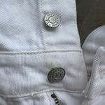 PacSun Denim Distressed Frayed Hem Short Overalls Shortalls in White - Size 23 Photo 3