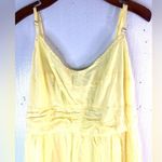 Universal Threads Universal Thread 2X Boho Cotton Sun Dress Yellow Tiered Maxi Dress Photo 2