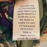 Umgee USA Floral Lace Mock Neck Tiered Mini Dress Medium Green Pink Boho Summer Photo 4