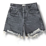 Citizens of Humanity  COH Elle Hi-Rise Cut Off Button Fly Washed Black Shorts 25 Photo 2