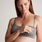 Quince NWT Ultra Soft Everyday Micromodal Maternity Nursing Bra (2 Pack) Grey S Photo 1