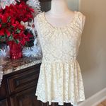 Rue 21 Romantic Lace Top Semisheer Peplum Womens Medium Nylon Photo 15