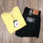 Levi's Levi’s 501 Original Cutoff Button Fly Shorts Black 32 NWT Photo 9