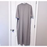 ZARA  Mock Thick Neck T Shirt Midi Dress Oversized Comfort Size XL Taupe Grey Photo 2