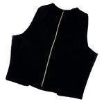 L'Agence L’AGENCE Black Faux Leather Crop Top Photo 10