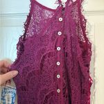 Free People  Dhaloa Magenta Lace Mini Dress Photo 5