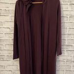 J.Jill Women’s Luxe Tencel burgundy colored hooded cardigan with pockets XS Photo 1