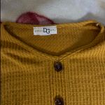 Dreamgirl DG Dream Girl Yellow Textured Peplum Petite Top Photo 2