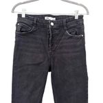 ZARA  Flare High Waist Black Denim Sz 8‎ Photo 4