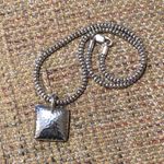 Silpada Popcorn Necklace Puffed Square Pendant Photo 11