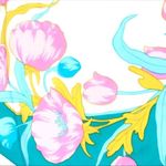 Vintage Scarf Floral Bright Tulips Square Spring Easter Mothers Day Gift Retro Green Photo 1