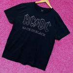 AC/DC Back in Black Album Spell-out Heavy Metal Tee XL Photo 2