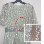 Mac Duggal  93784 Embellished V-Neck Column Ethereal Fairy Gown in Mint, Size 4 Photo 5