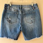 YMI Jeans YMI Sz 15/32 High Rise Dark Denim Stretch Distressed Shorts Dream Fit Pockets Photo 1