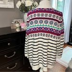 Talbots Cabincore Plus FairIsle Shawl Cardigan Sweater Nordic Stripe Knit Size X Photo 6