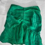 Lovers + Friends metallic emerald satin strapless top Photo 1