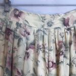 Lee David Vintage Cream Floral Cottage Core Midi Skirt Rayon Twee Coquette Sz LG Pink Photo 2