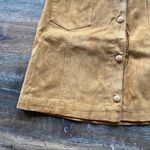 Monki Tobacco Suede Button A-Line 70s Skirt Size 6 Photo 5