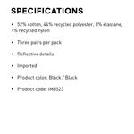 Ivy Park x Adidas Black Logo Tall Socks Photo 2