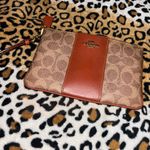 Coach Signature Brown and Tan Pouch Photo 3