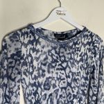 Donatella Cheetah Leopard Print Long Sleeve Mini Formal Dress XS Gray Photo 2