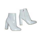 Pretty Little Thing white croc Behati ankle boots Photo 3