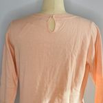 New York And Company Sparkle Neckline Lightweight Sweater- Peachy Pink- Size Large Photo 4