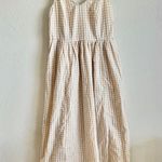 Old Navy NWT Cotton-Poplin Cami Yellow Gingham Maxi Swing Dress Womens Small Photo 2