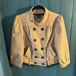 Anthropologie Idra Double Breasted Zip Jacket Blazer, Orange, Size 10 Photo 0