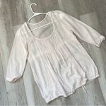 Cottagecore Sheer Top cotton lightweight flowy womens Pink medium prairie soft Photo 0