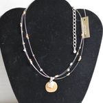 Chico's NWT  Mixed Metal Tones Floating Rhinestone Heart/Charm Boho Necklace Photo 0