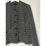 Rag and Bone  Carmen Fringe Tweed Jacket Black Multi Size 14 NWT Edgy Work Office Photo 4