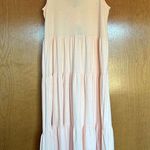 J.Crew  Broken In Jersey Knit Tiered Sleeveless Cotton Maxi Dress Size Medium Photo 1
