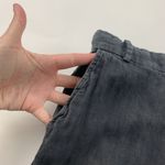 ZARA Washed Charcoal Linen Wide Leg Pant S Photo 2