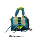 Steve Madden  Bdorra Mini‎ Purse Top Handle Turquoise Blue White Yellow Crossbody Photo 3