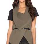 Joie  Womens Olive Draped Front Sleeveless Style Vest Size Extra Small Photo 0