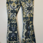 We The Free Free People Flared Penny Pull On Jeans Paisley Size 25 Hippie Photo 0