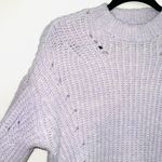 American Eagle Light Purple High Neck Chunky Knit Tunic Sweater Photo 2